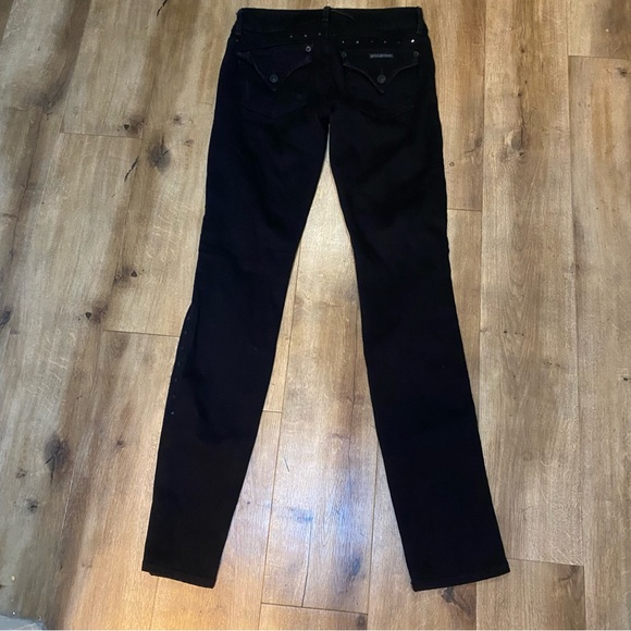 Hudson Collin Skinny Studded Mid Rise Black Skinny Jeans Size 27 - Picture 5 of 15